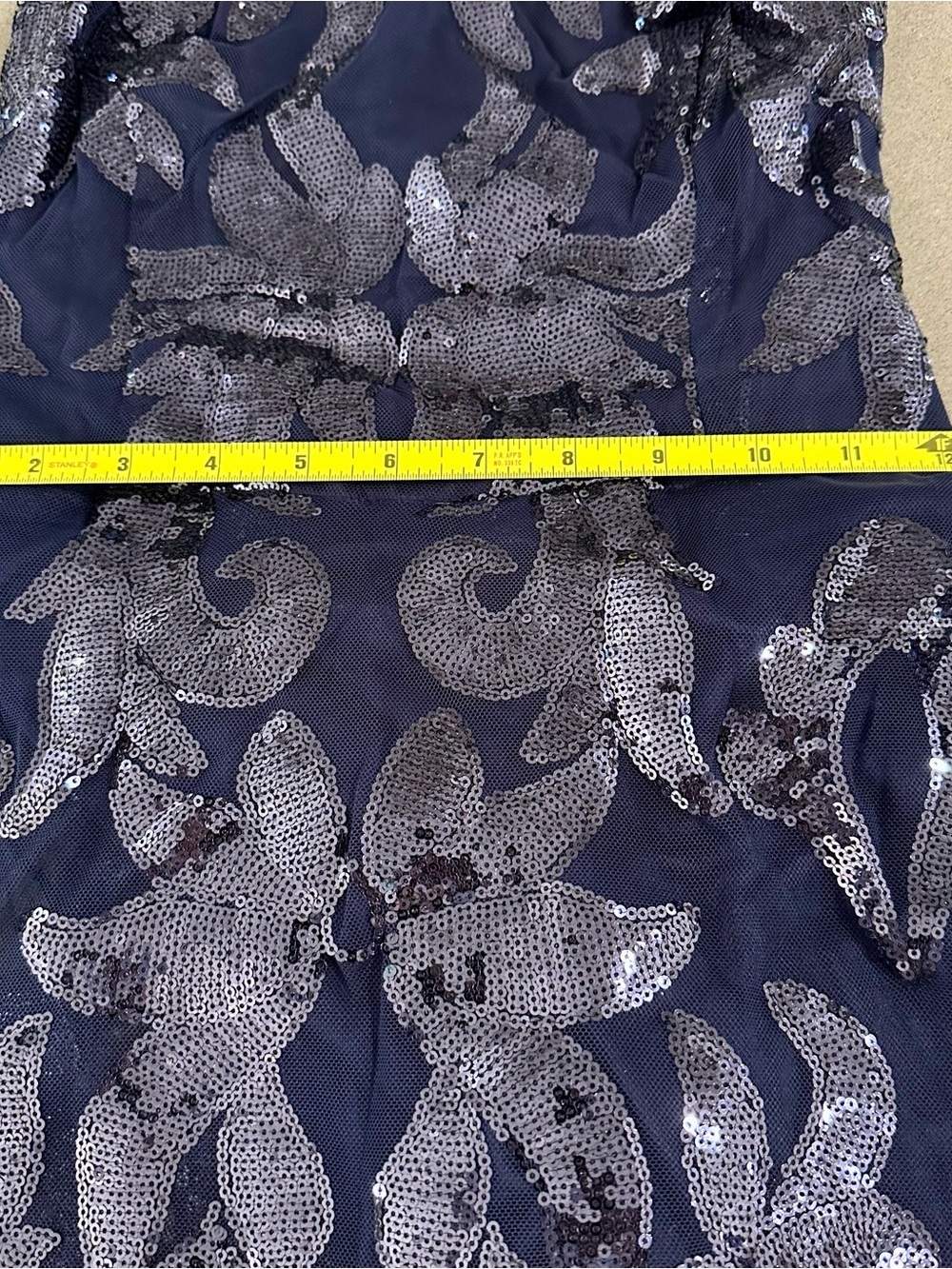 Lulus Indigo Sequin Open Back Lace Up Bodycon Mini Dress NWT - Picture 5 of 7
